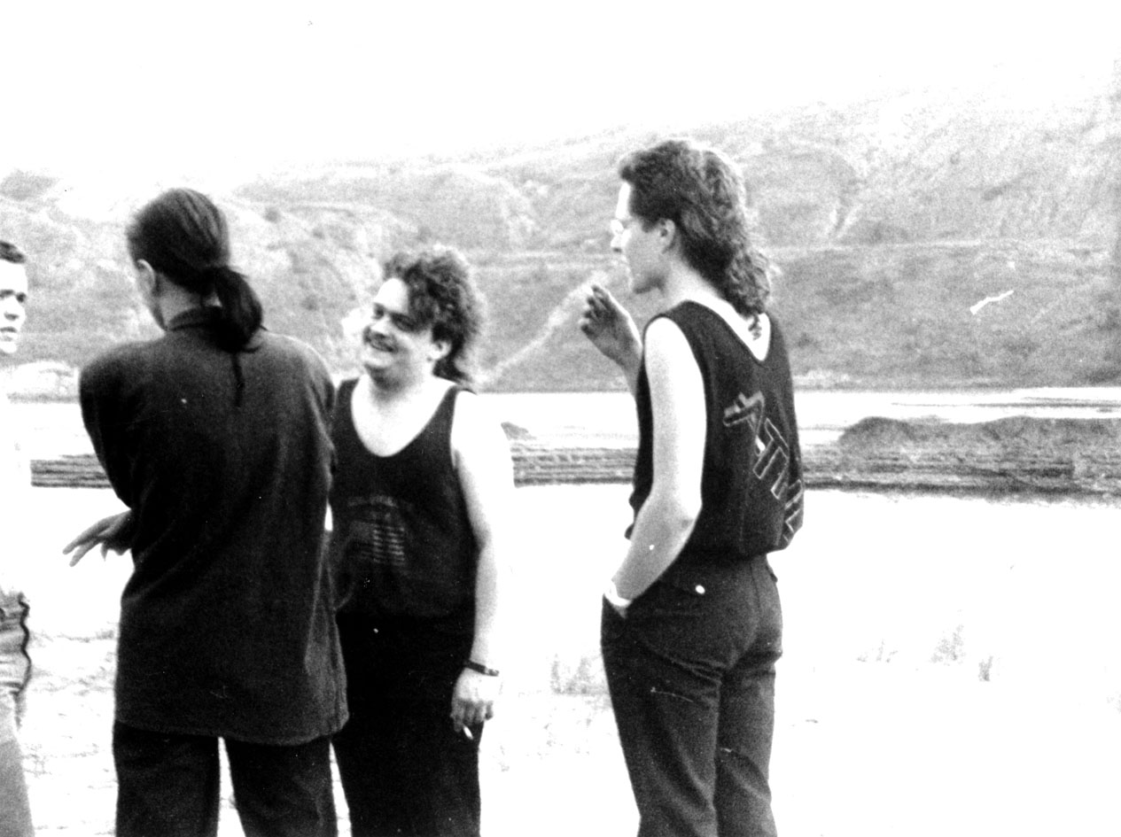 The Real Deal 1988 bei einer Fotosession in einem ehemaligen Tagebau in der Nähe von Leipzig